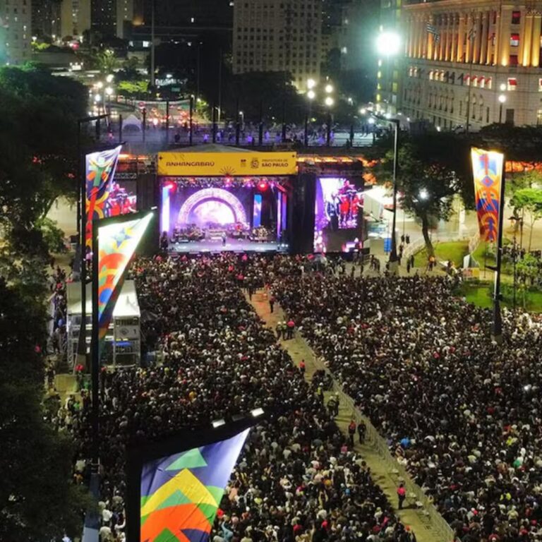 Foto do Vale do Anhangabaú da Virada Cultural de 2025